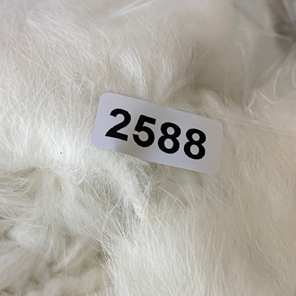 Avalin Sweater Vest Faux‎ Fur Collar Wool Blend Sleeveless Knit Ivory M - Picture 7 of 7